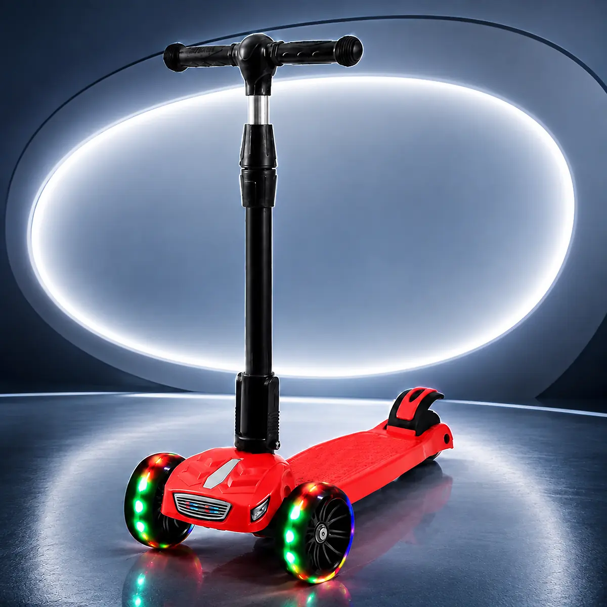 Red FlashRider X3-Premium LED Kids Scooter