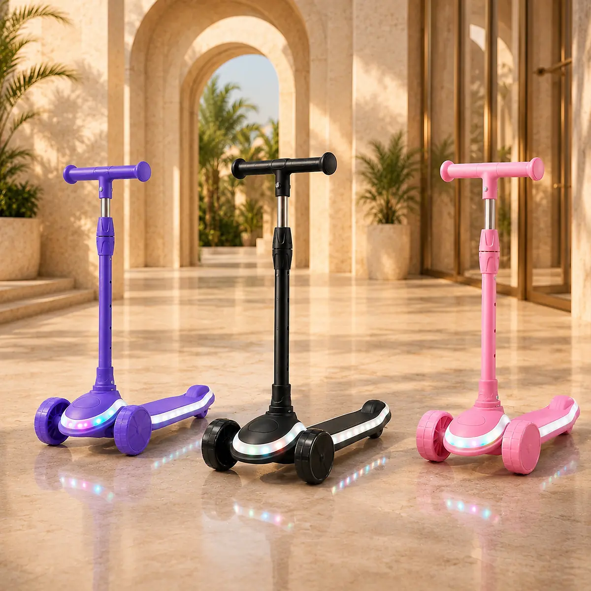 GlowRide X1 LED Kids Scooter in all available colours