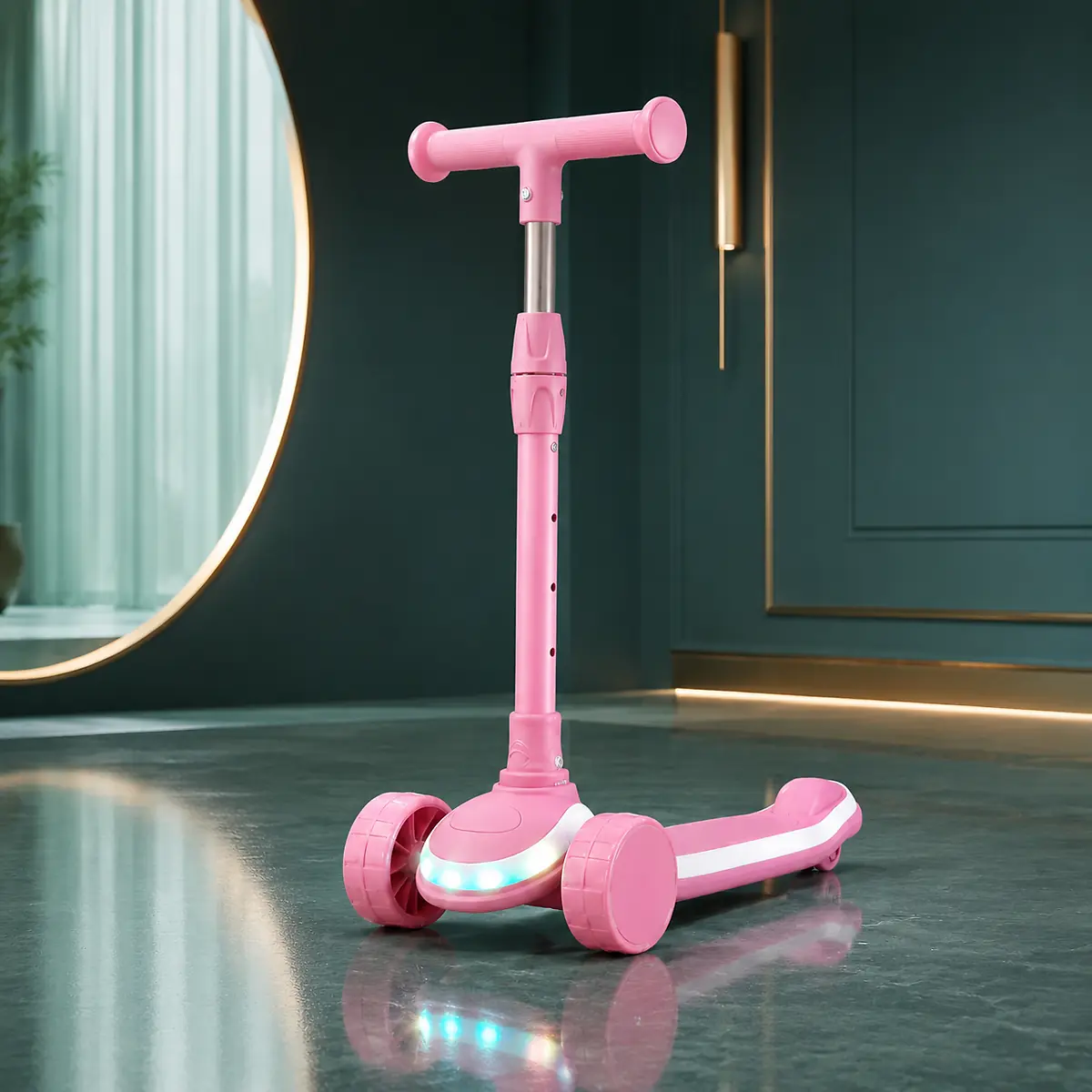 Pink GlowRide X1 LED Kids Scooter