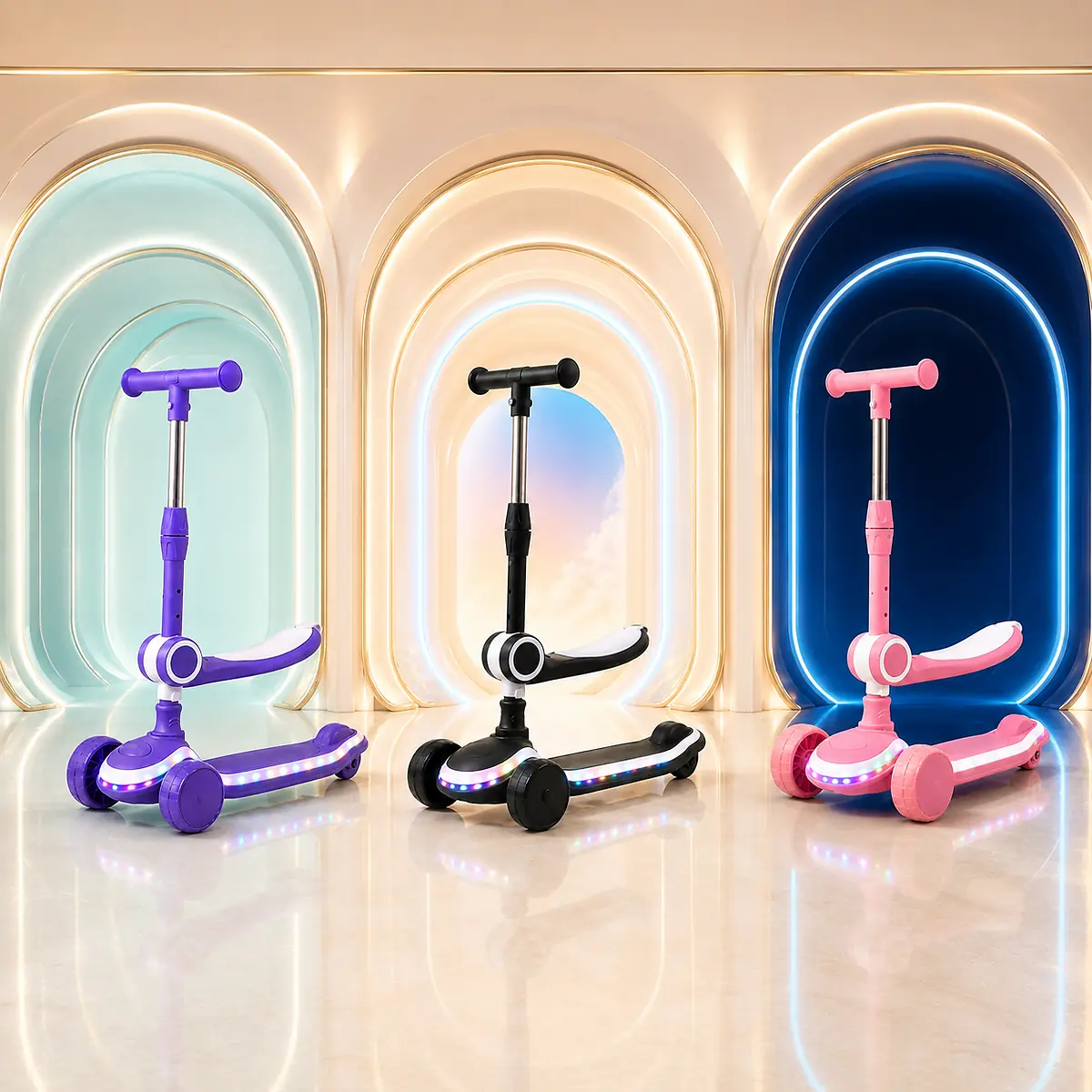 GlowRide X1 2-in-1 Kids Scooter in all available colours