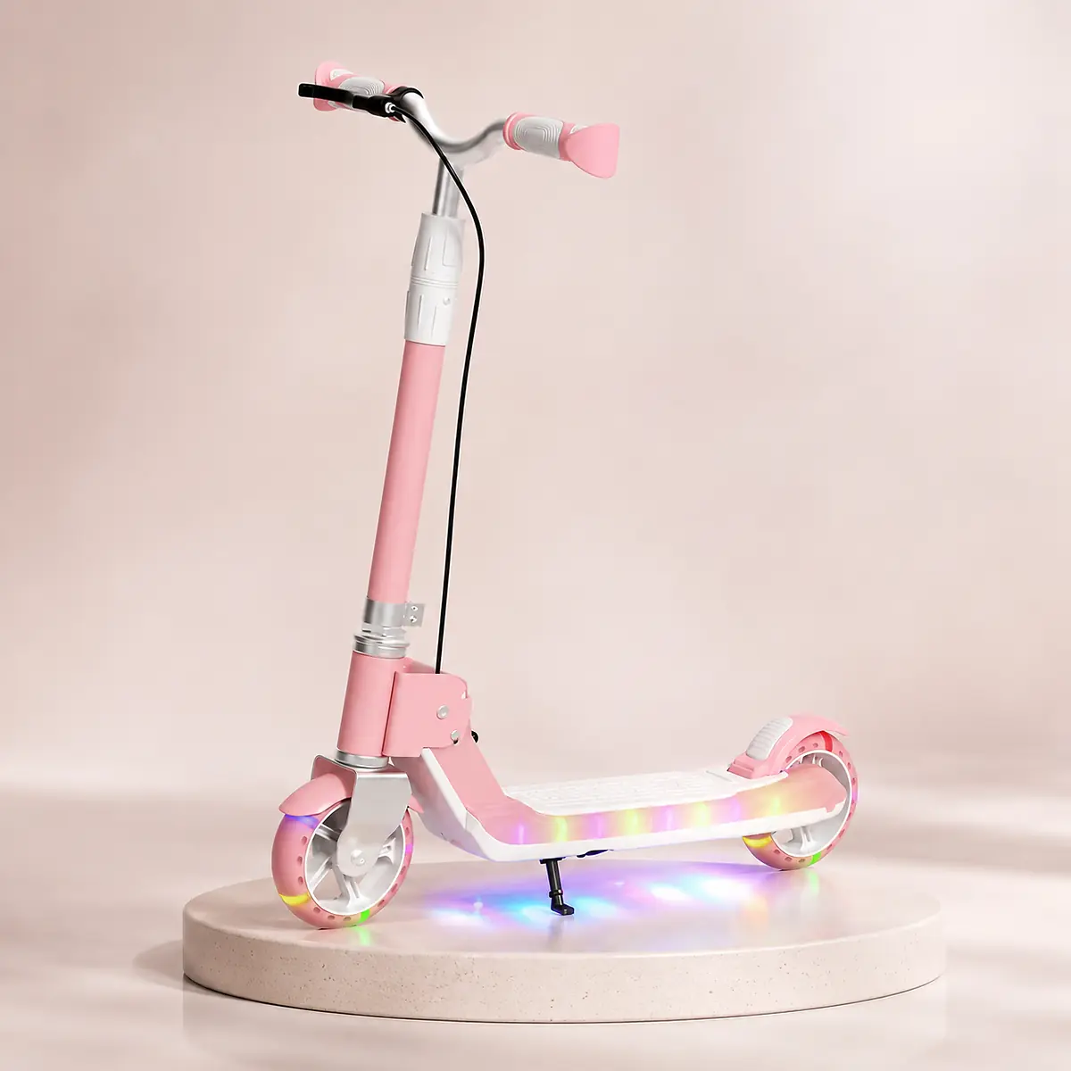 Rose Pink Lumora GlowRide LED Kids Scooter